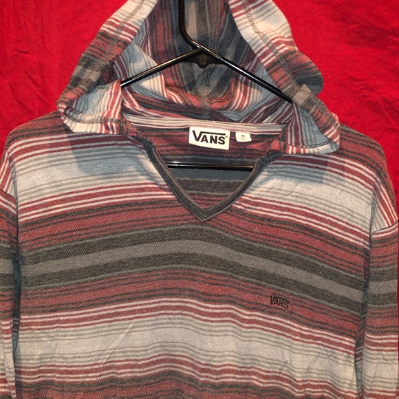 Vans Other - VANS Striped V-Neck Hoodie Shirt